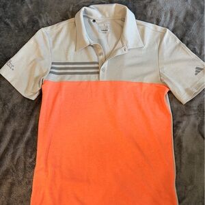 adidas Polo Shirt in Orange and Gray